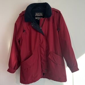 Vintage Pacific Trail Outdoor Jacket M 90s Parka Barn Chore Coat Red Womens